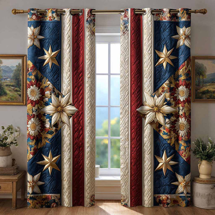 Floral Garden Quilted Curtains