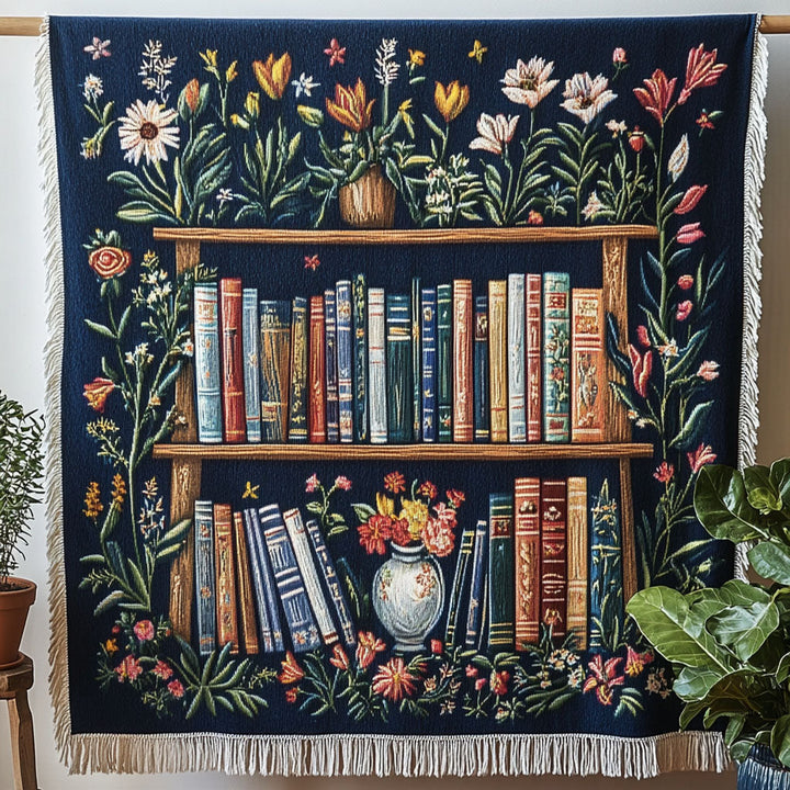 Floral Library Woven Sofa Blanket