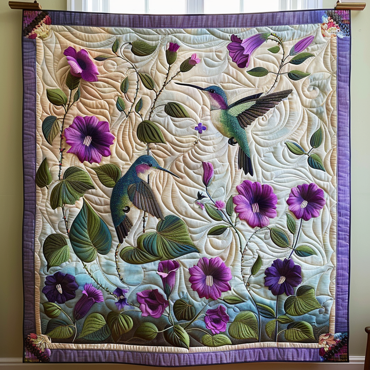 Flower Dance Quilted Blanket