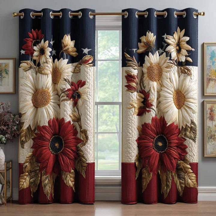 Flower Glory Quilted Curtains