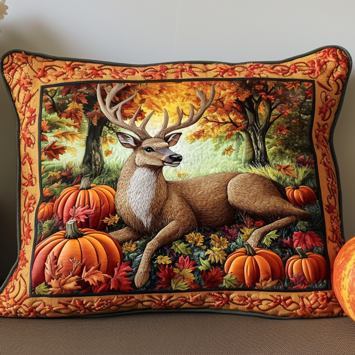 Forest Animal Retreat Quilted Bedding Pillow Case