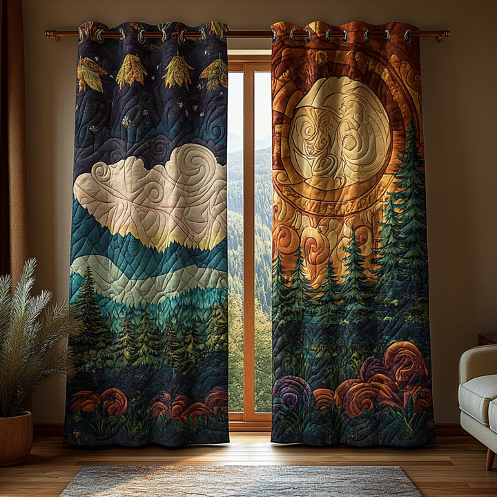 Forest Quilted Curtains NCU0VT331