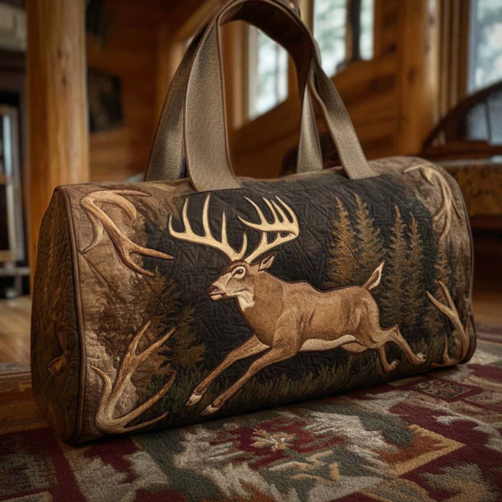 Deer Quilted Duffle Bag