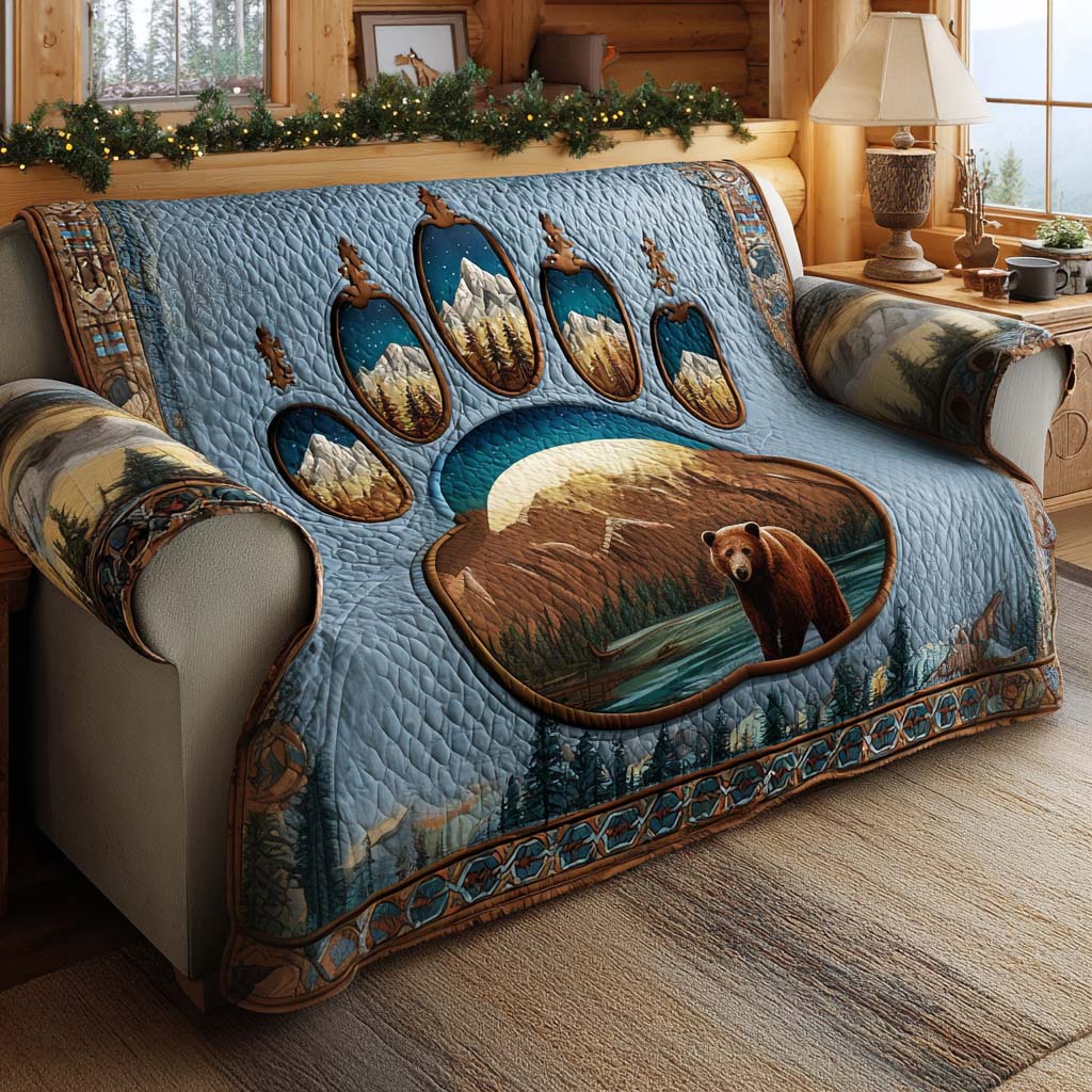 Bear Quilted Sofa Cover
