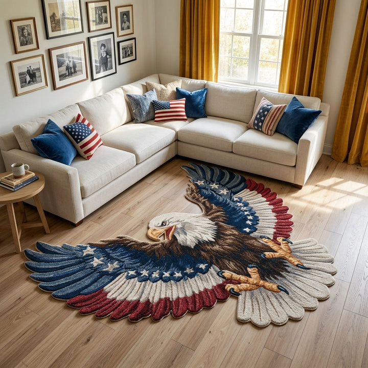 Freedom Eagle Custom Shape Area Rug