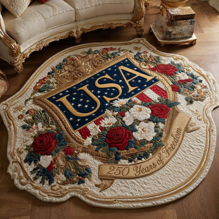 Freedom Map Custom Shape Area Rug