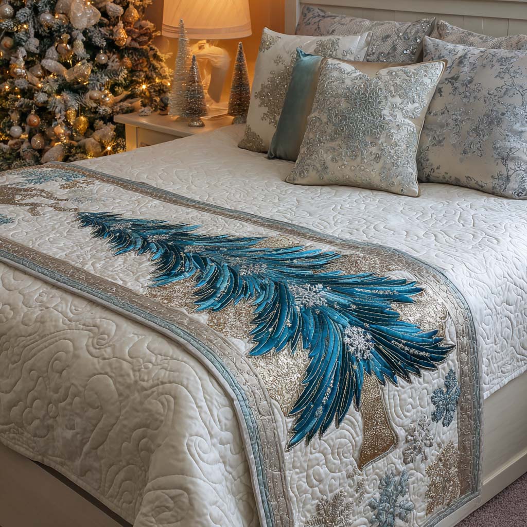 Christmas Quilted Bed Runner