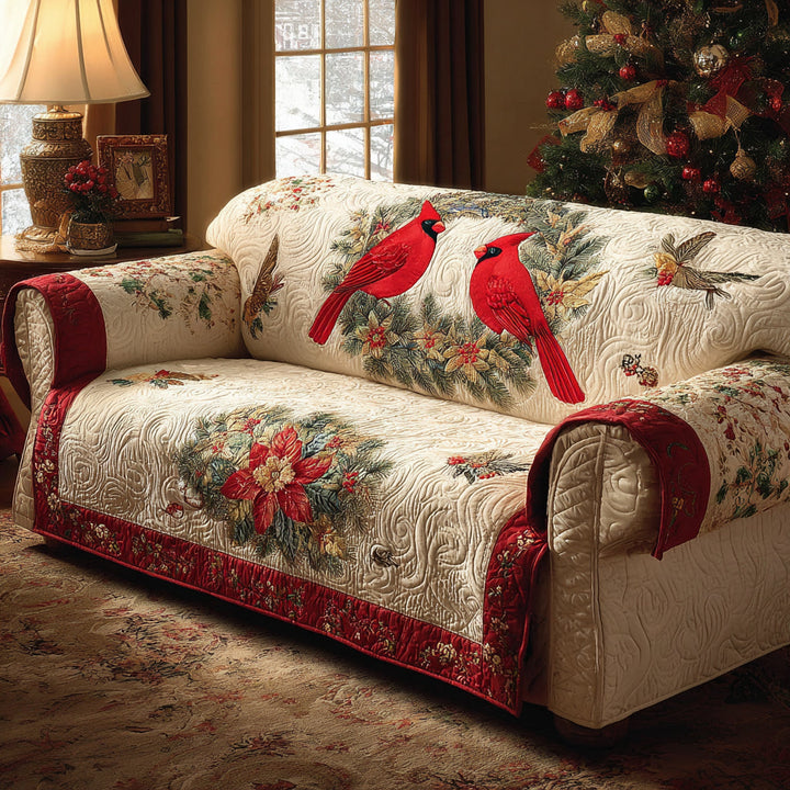 Frosted Wings Quilted Sofa Cover