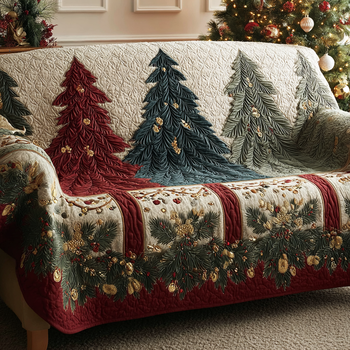 Frosty Night Quilted Sofa Cover