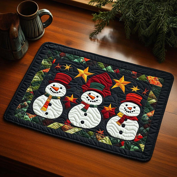 Frosty Trio Quilted Placemat