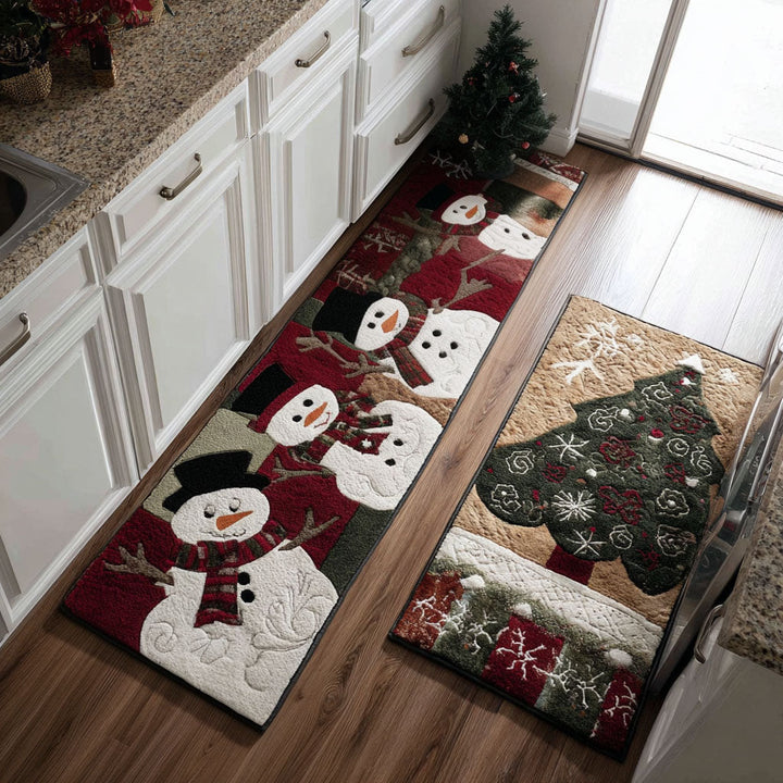 Frosty Welcome Kitchen Area Rug
