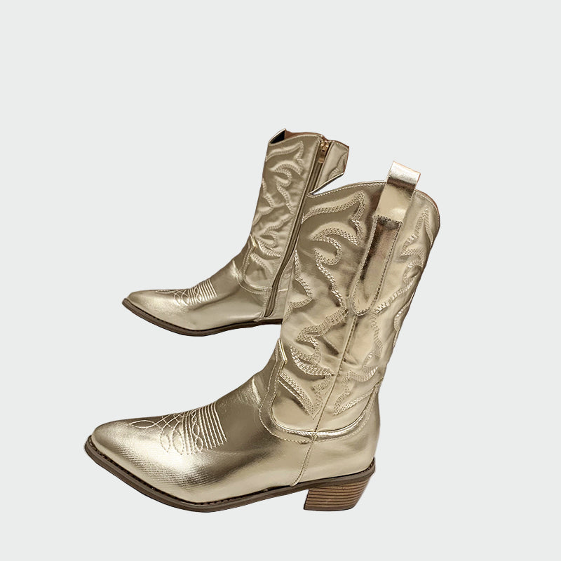 Aneta - Metallic cowboy boots