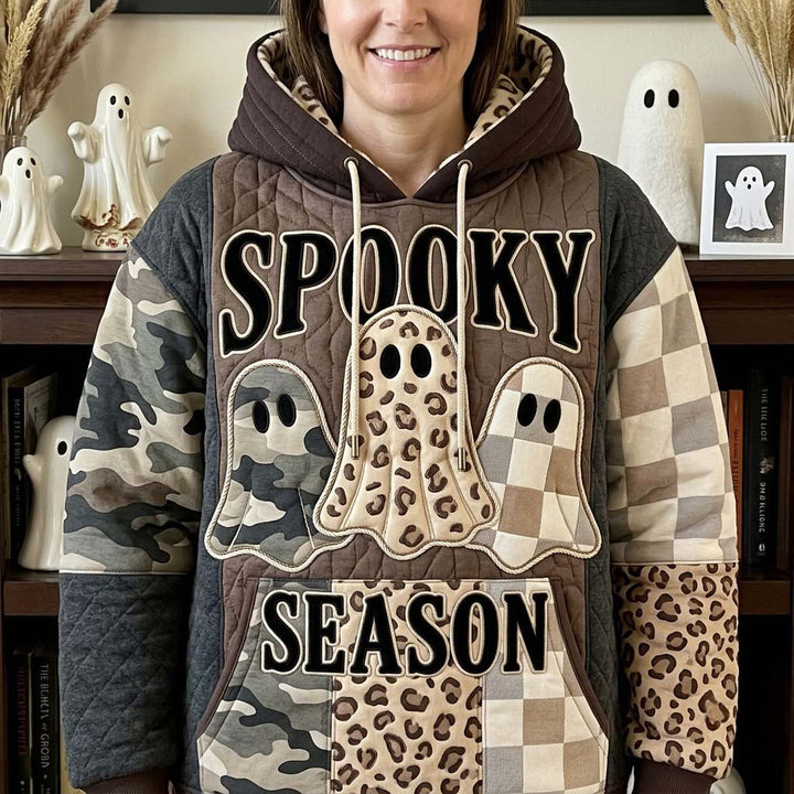 Hoodie with Ghosts in a Scary Pattern
