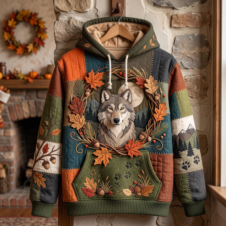 Autumn Timber Wolf Hoodie
