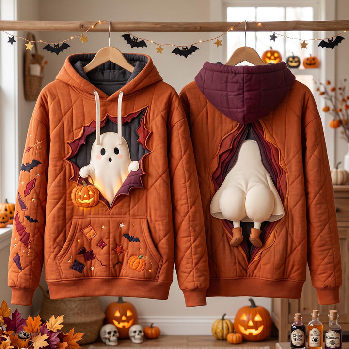 Cosy Pumpkin Ghost Hood