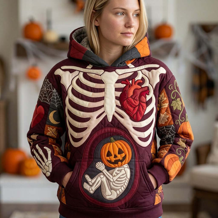Hoodie with skulls at dusk