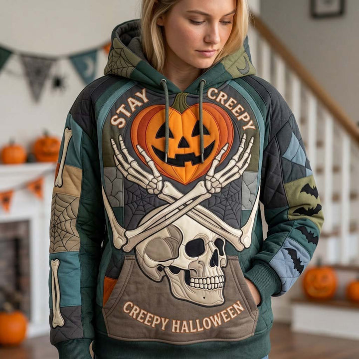 Hoodie with skulls after dark