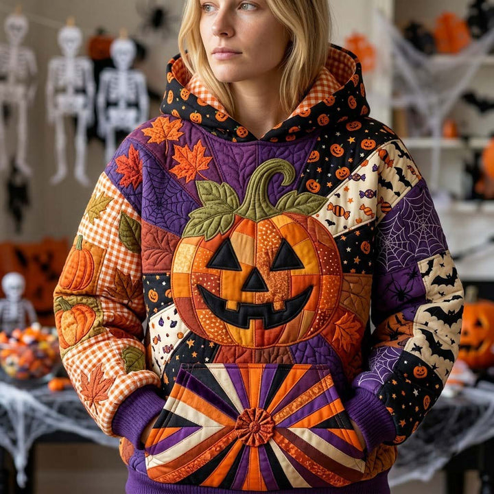 Hoodie Patchwork for Halloween at Midnight