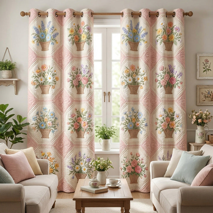 Garden Bouquet Quilted Curtains