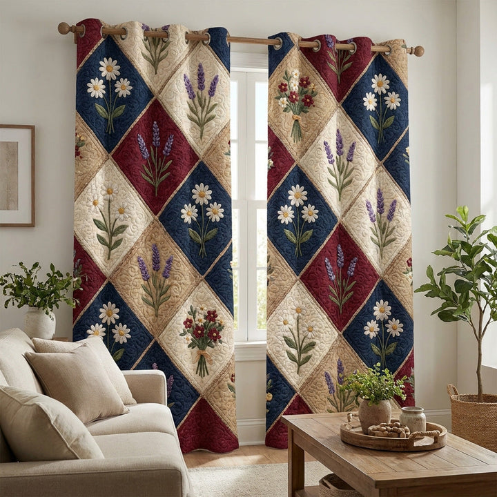 Garden Diamond Quilted Curtains