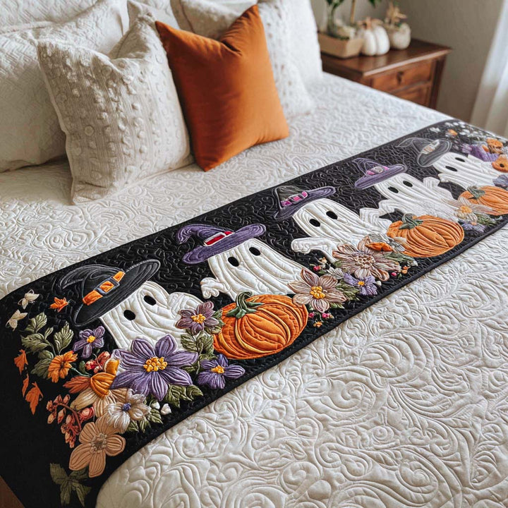 Ghostly Glow Quilted Bed Runner