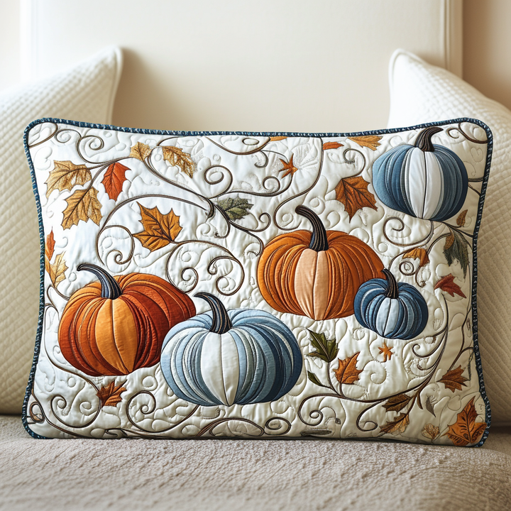 Golden Pumpkin Days Quilted Bedding Pillow Case