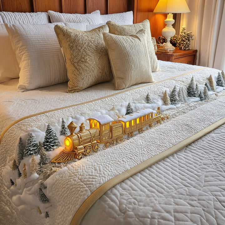 Golden Express Quilted Bed Runner