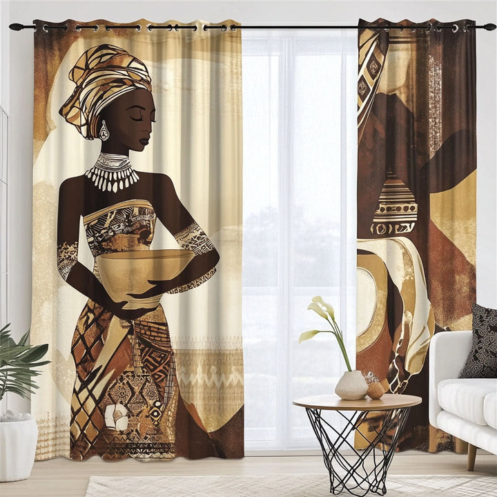 Golden Path Quilted Curtains