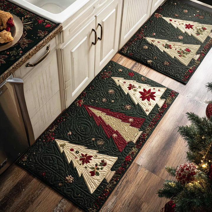 Golden Pine Glow Kitchen Area Rug