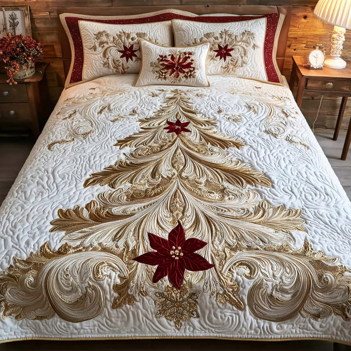 Christmas 3-Piece Quilted Bedding Set