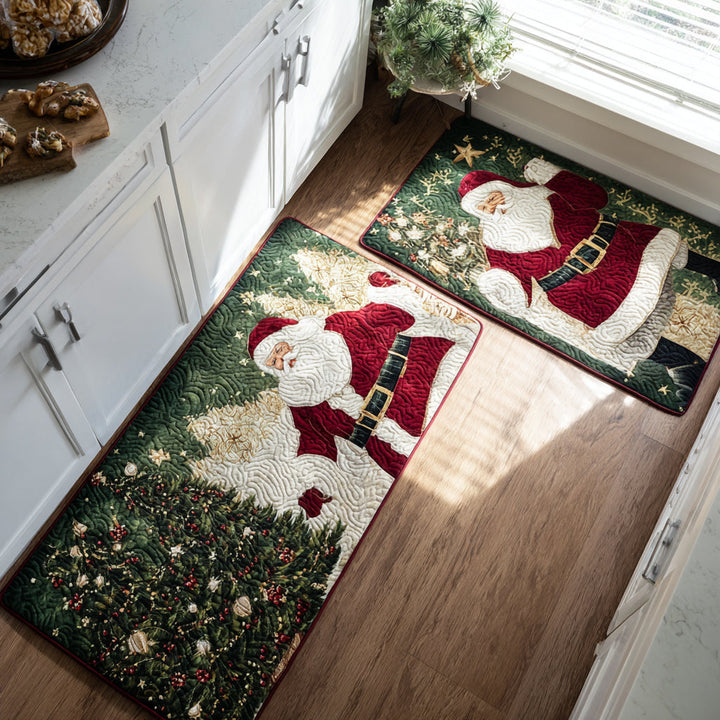 Golden Santa Kitchen Area Rug