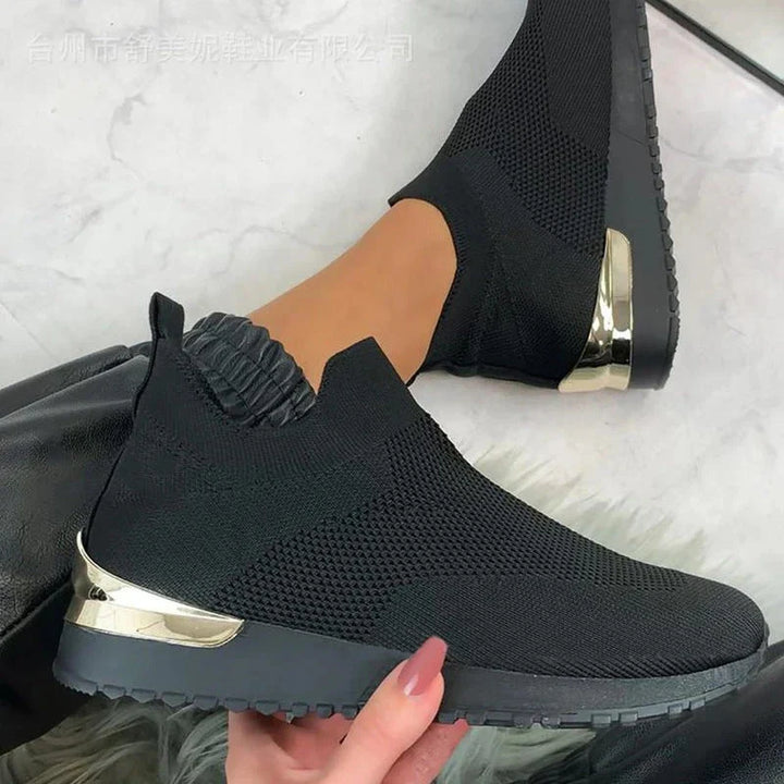 Aimee Gold Accent Sneakers