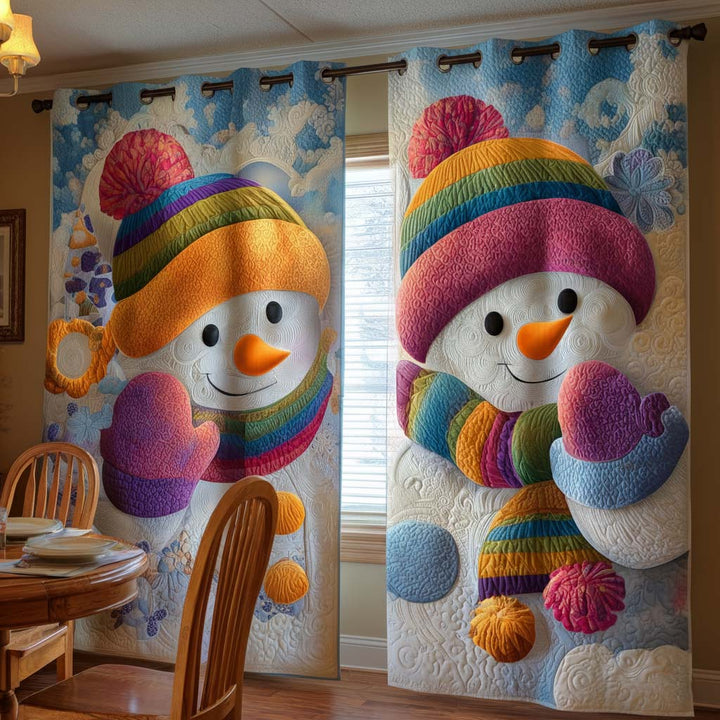 Happy Holidays Quilted Curtains