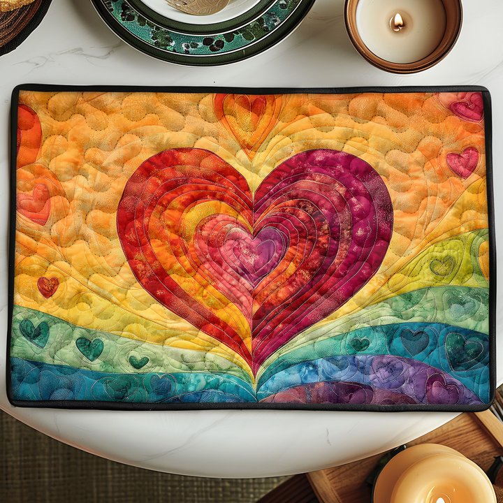 Heartfelt Charm Quilted Place Mat