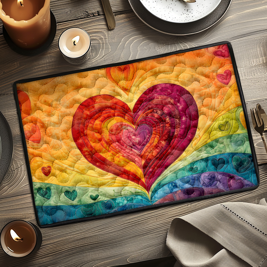 Heartfelt Charm Quilted Place Mat