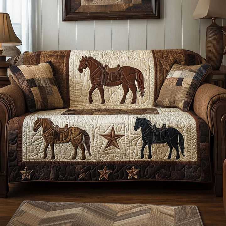 Cowboy Quilted Sofa Cover