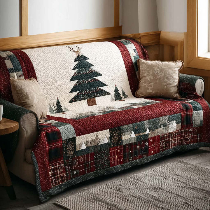 Heavy Snow Quilted Sofa Cover
