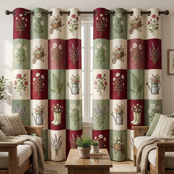 Herb Garden Quilted Curtains