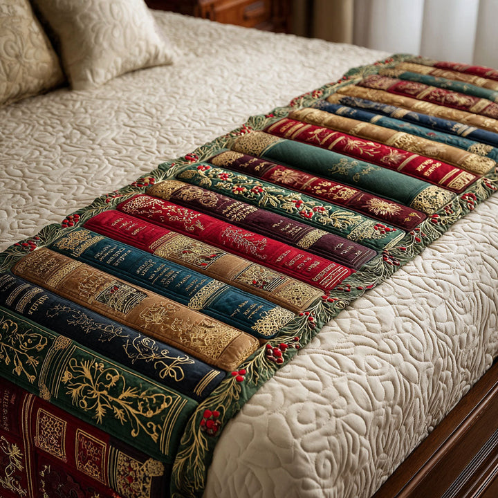 Heritage Library Quilted Bed Runner