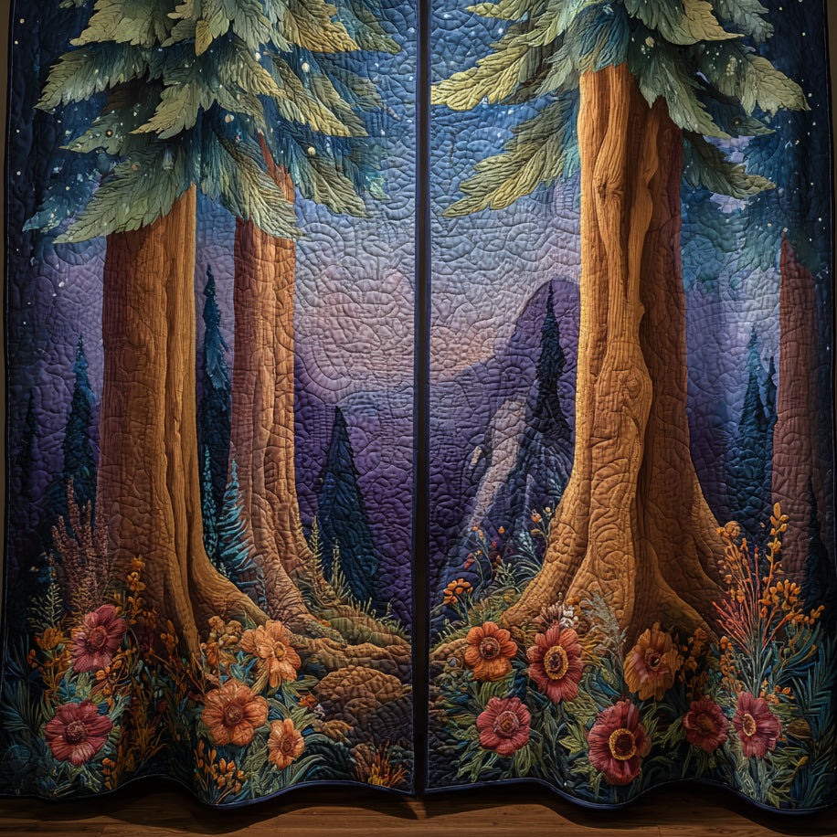Forest Quilted Curtains NCU0VT331