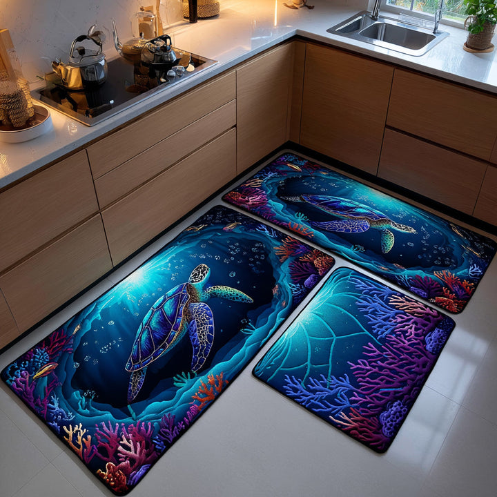 Hidden Reef Kitchen Area Rug