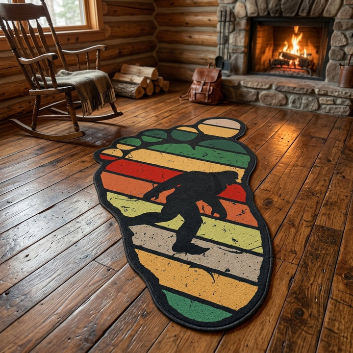 Hidden Sasquatch Custom Shape Area Rug