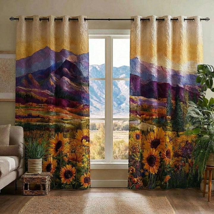 Highland Bloom Quilted Curtains