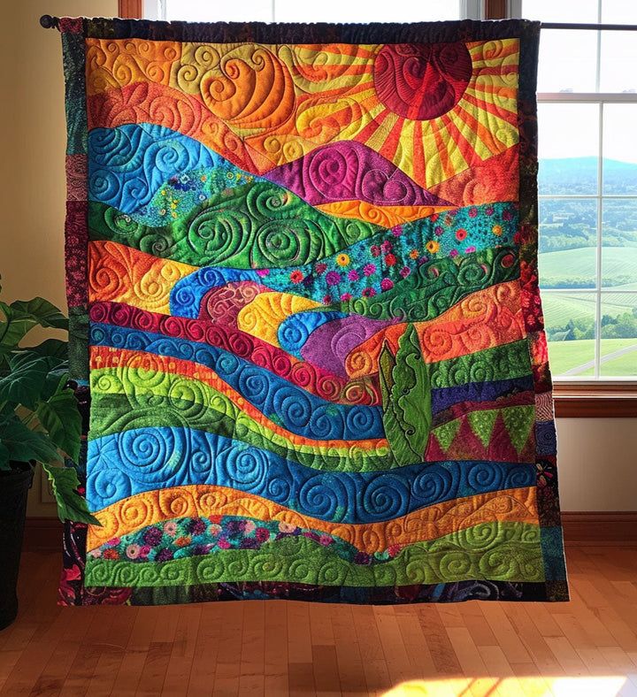 Hippie Sky Wanderer Quilted Blanket