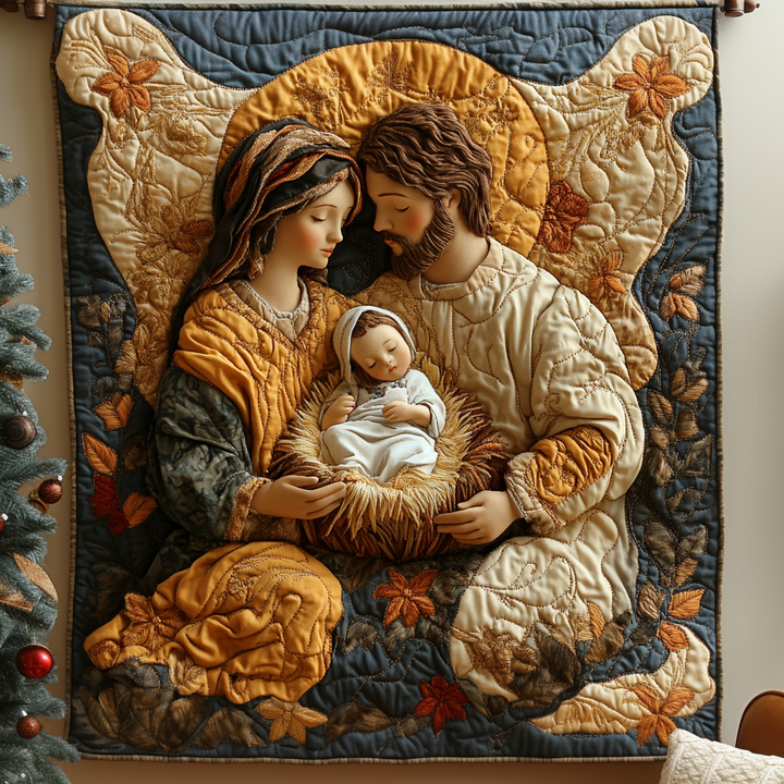 Holy Family Quilted Blanket