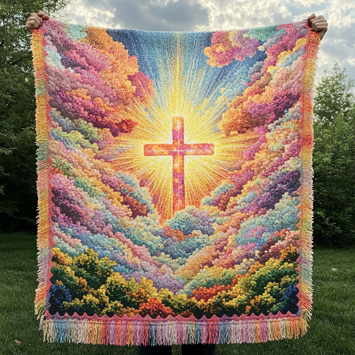 Holy Radiance Woven Sofa Blanket