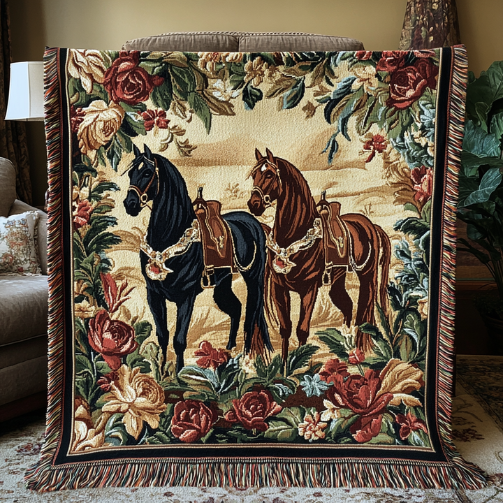 Horse Haven Woven Sofa Blanket