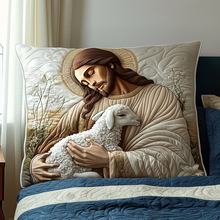 In His Arms Quilted Bedding Pillow Case