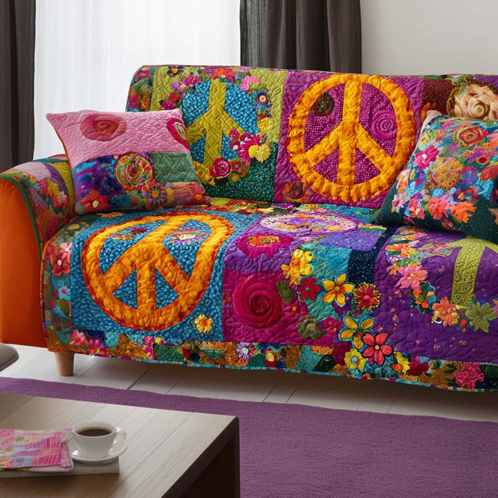 Inner Peace Quilted Sofa Cover