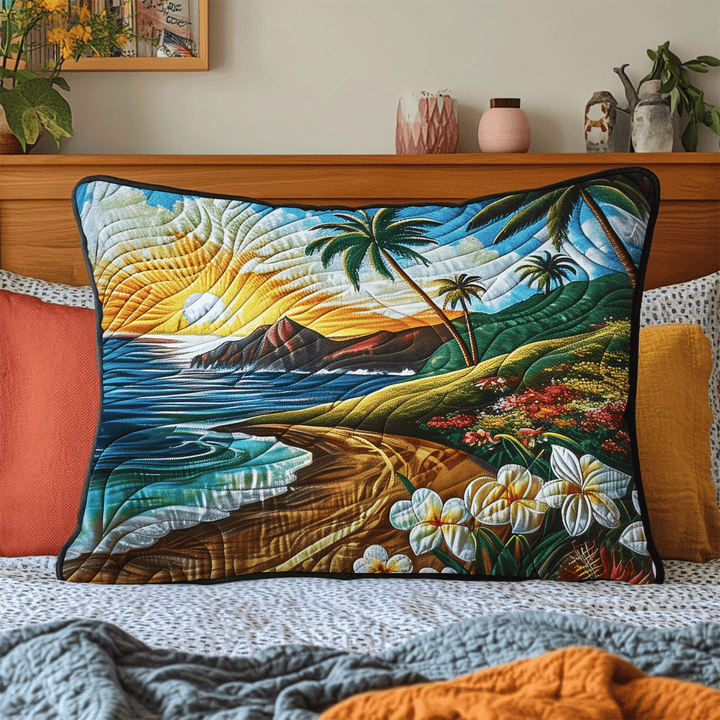 Island Breeze Quilted Bedding Pillow Case